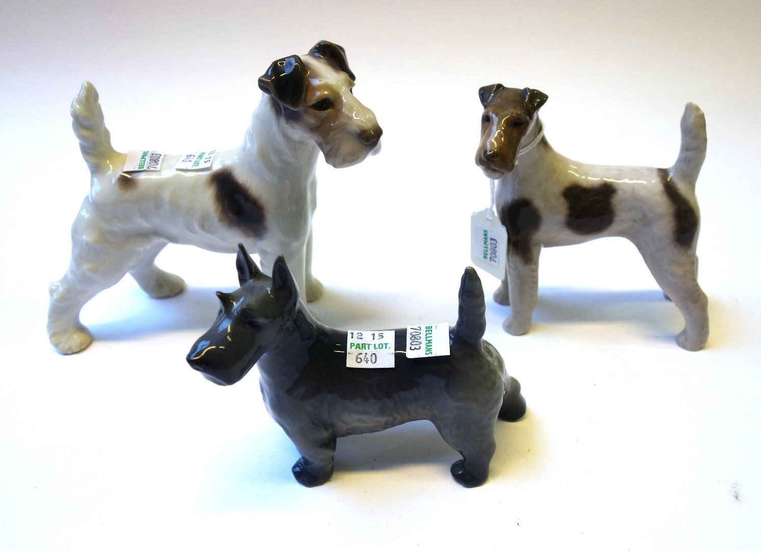 Appraisal: A Royal Copenhagen model of a wire haired fox terrier