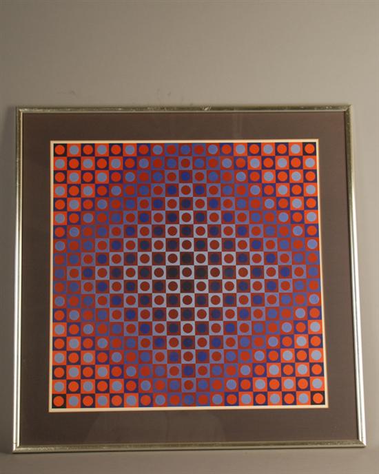 Appraisal: Victor Vasarely - French Hungarian Op Art Geometric Abstract Lithograph