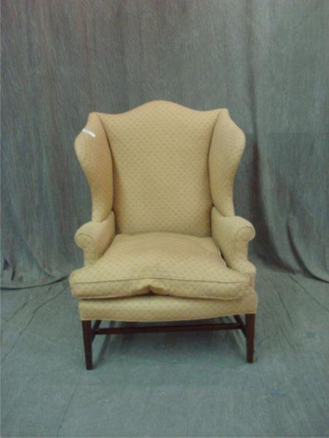 Appraisal: BAKER Down-Filled Wing Arm Chair From a Park Ave NYC