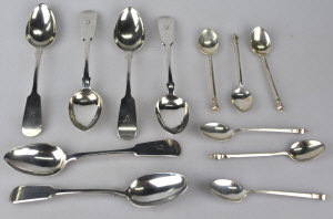 Appraisal: A set of six silver coffee spoons Birmingham to w