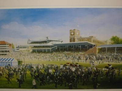 Appraisal: BRIAN SHIELDS BRAAQ - Day Out at the Races lithograph