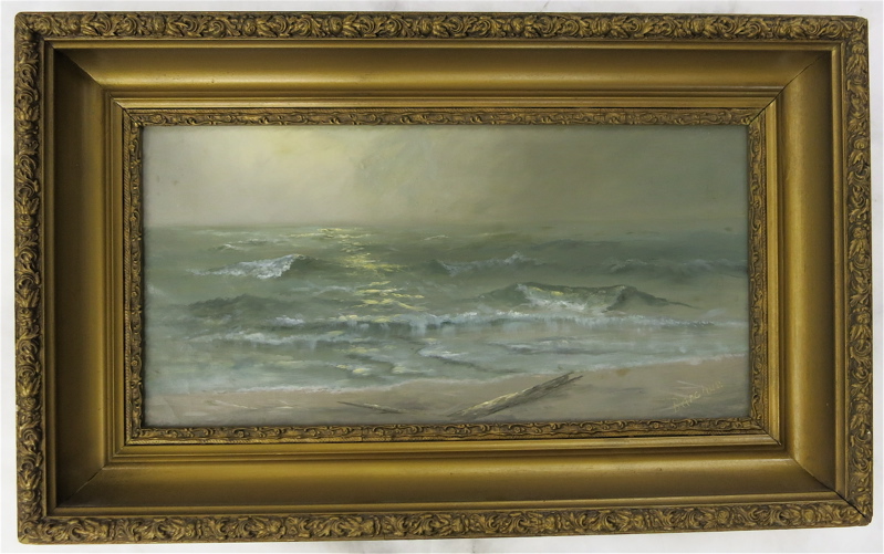 Appraisal: ELIZA R BARCHUS OIL ON CANVAS Oregon - Seascape with