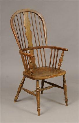 Appraisal: English Windsor Armchair x x in