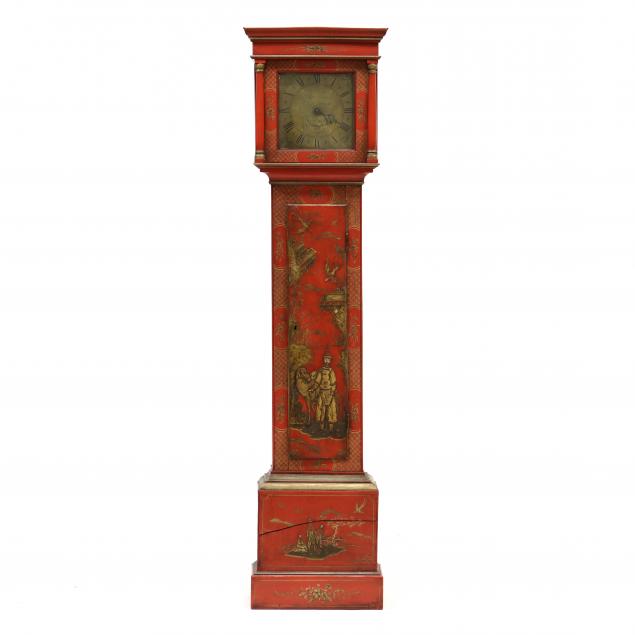 Appraisal: ENGLISH CHINOISERIE TALL CASE CLOCK JOHN BUNTING LONG BUCKBY Late