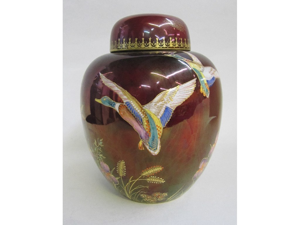 Appraisal: Carlton Ware Rouge Royale Duck pattern ginger jar