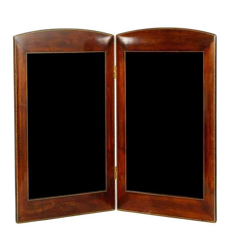 Appraisal: - Gilt Decorated Double Frame Double frame with scrolling gilt