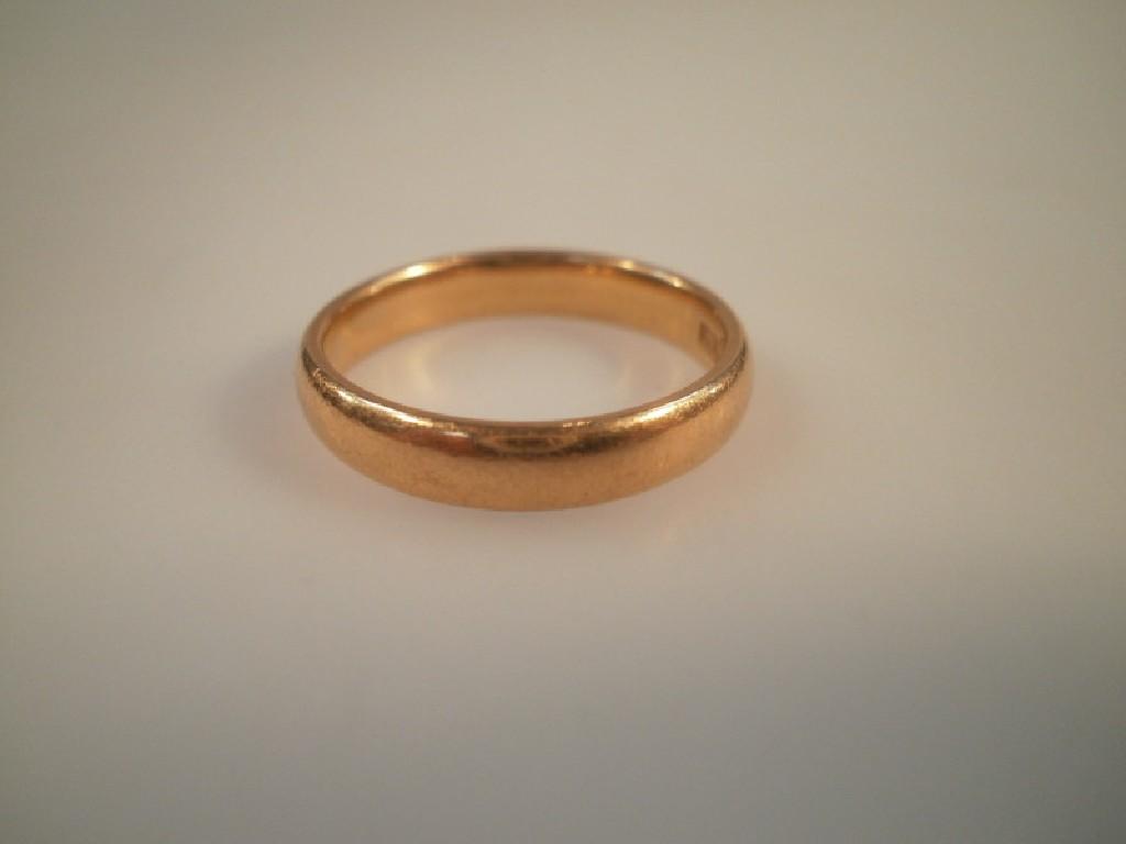 Appraisal: A ct gold wedding band g