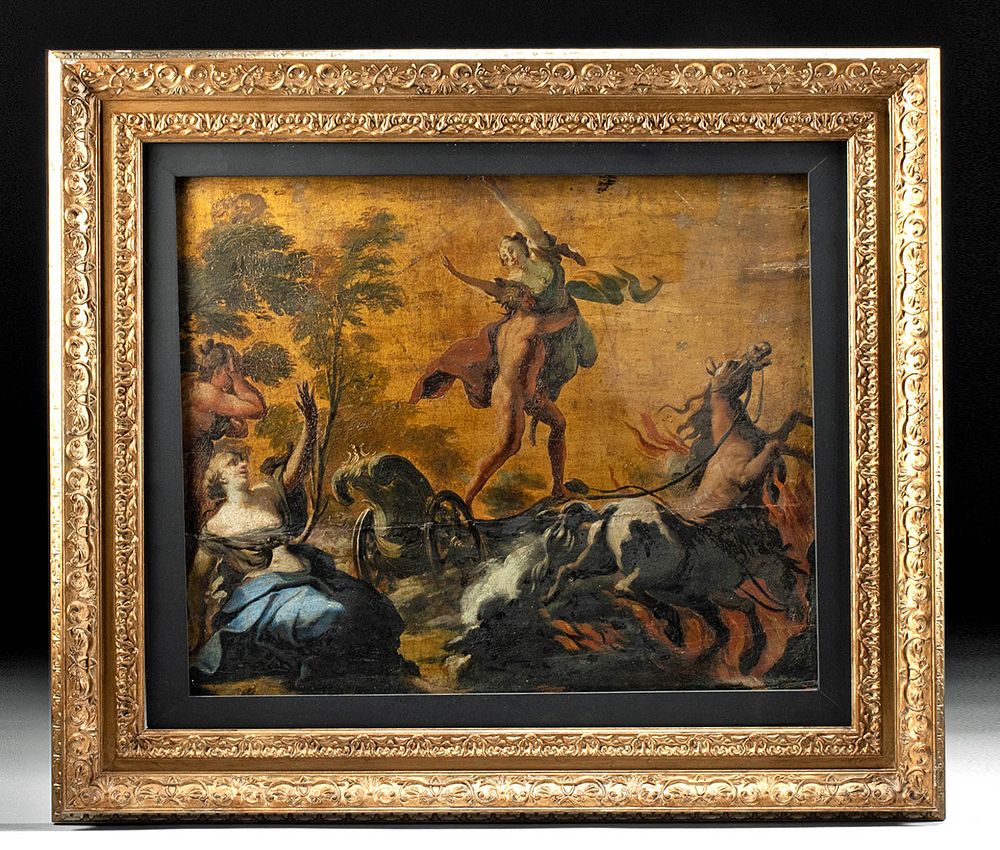 Appraisal: th French Painting - Rape of Persephone by Hades Continental