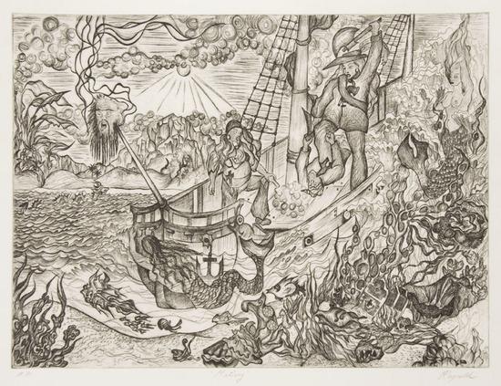 Appraisal: Reynolds Tenazas NormanMutiny Etching signed and titled in pencil inscribed