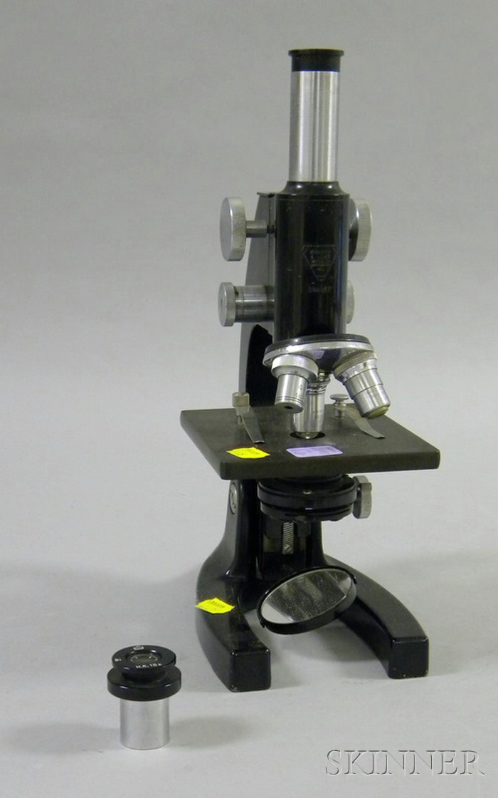 Appraisal: Bausche Lomb Compound Microscope with U-shaped base coarse and fine