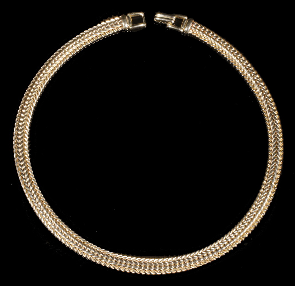 Appraisal: K GOLD WOVEN NECKLACE Woven Form Necklace in K yellow