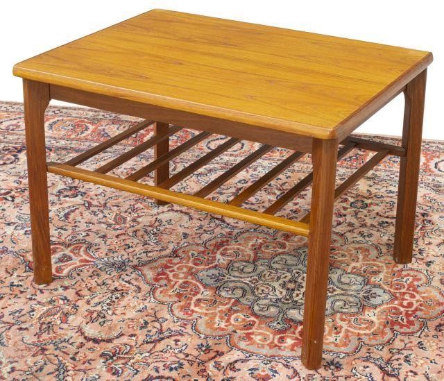 Appraisal: Danish mid-century modern teakwood side table c s rectangular top