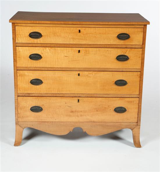 Appraisal: HEPPLEWHITE-STYLE CHEST OF DRAWERS Attributed to Terry McFadden Ohio th