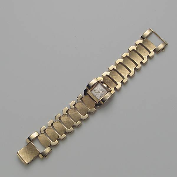 Appraisal: A lady's k gold bracelet wristwatch Baume amp Mercier overall