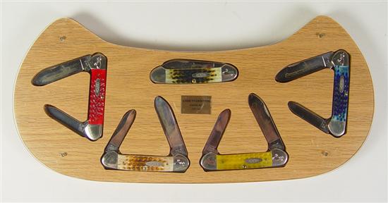 Appraisal: Case Knife Transition Canoe Set Set of five Case canoes