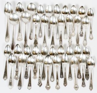 Appraisal: AMERICAN STERLING SOUVENIR SOUP TABLE TEASPOONS AMERICAN STERLING SOUVENIR SOUP