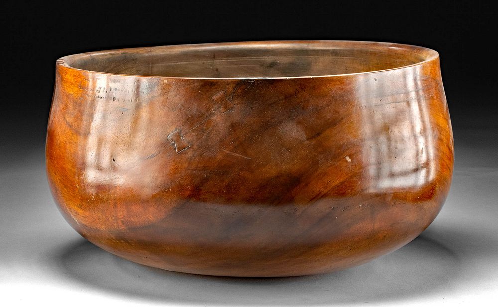 Appraisal: Huge th C Hawaiian Koa Wood Bowl w Old Repair