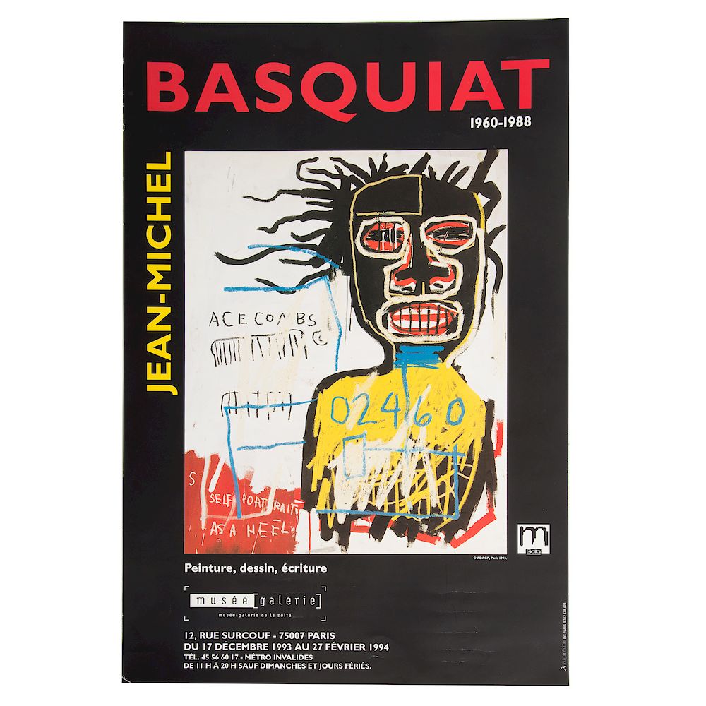 Appraisal: Jean-Michel Basquiat Exhibition Poster American - Offset litho from the