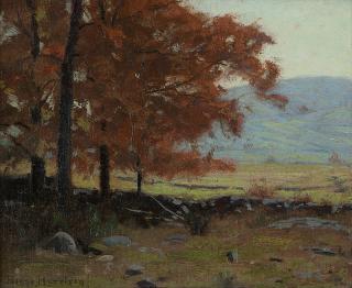 Appraisal: Birge Harrison N A ''Autumn In The Valley'' signed lower