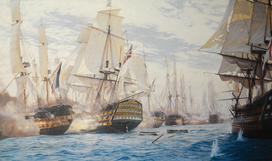 Appraisal: After J Steven Dews Limited edition print naval battle probably