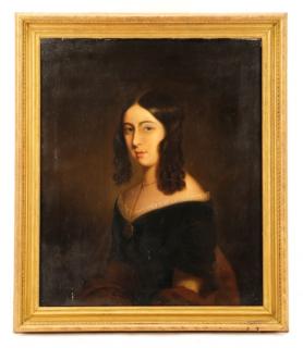 Appraisal: British School Portrait of a Girl Circa British School circa