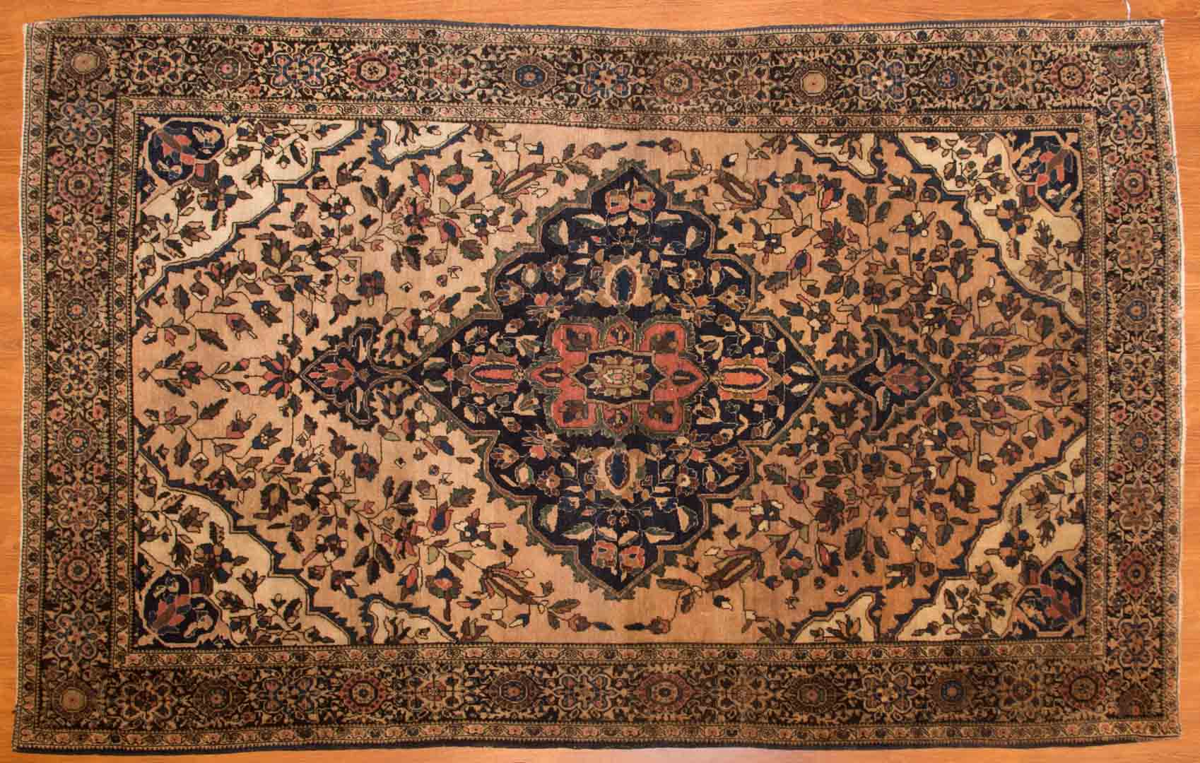 Appraisal: Antique Feraghan Sarouk rug approx x Persia circa Condition Ends