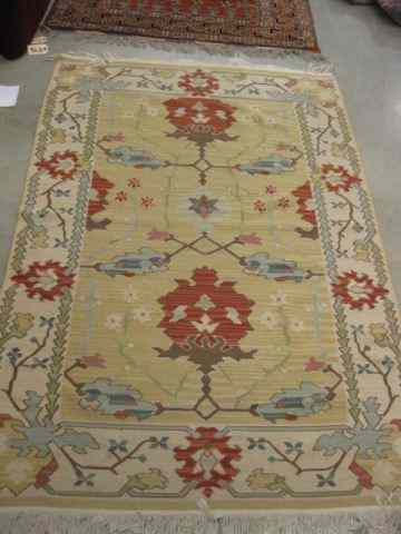 Appraisal: Persian Handmade Rug tribal style flat weave geometrics ' ''