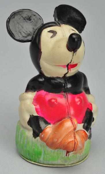 Appraisal: Mickey Mouse Figural Tape Measure Description Japanese Celluloid Original full