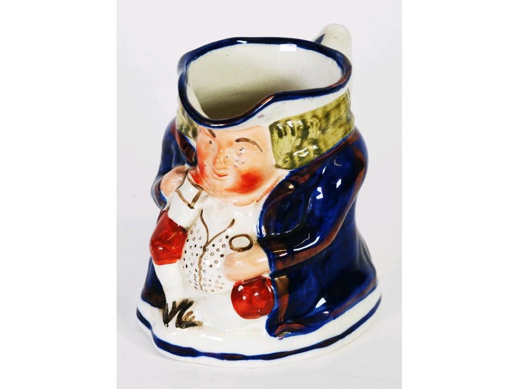 Appraisal: NINETEENTH CENTURY POTTERY TOBY JUG with copper lustre detail cm