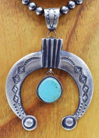 Appraisal: Native American sterling silver naja pendant Martha Cayatineto Navajo th