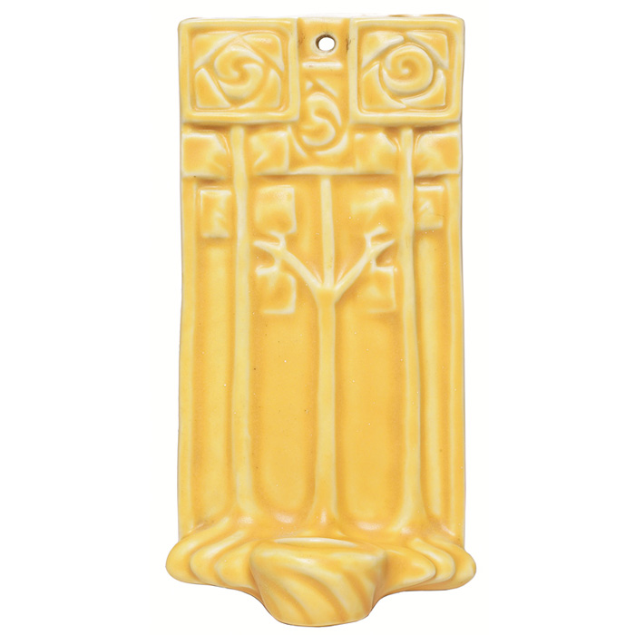 Appraisal: Rookwood sconce Arts Crafts design covered in a yellow matt