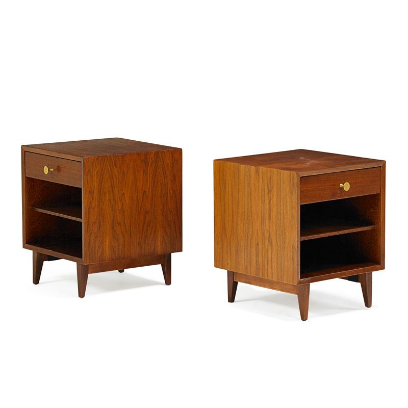 Appraisal: GEORGE NELSON HERMAN MILLER Pair of nightstands Condition Report Refinished