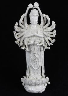 Appraisal: Chinese Blanc de Chine Standing Guanyin Chinese blanc de chine