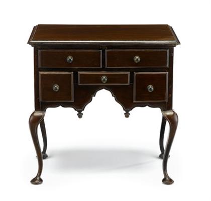 Appraisal: Miniature Queen Anne style lowboy The rectangular molded top over