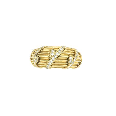 Appraisal: Gold and Diamond Bombe Ring Cartier Estimate -