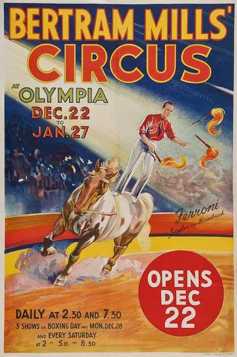 Appraisal: Bertam Mills' Circus Ferroni Juggler on Horseback lithographed in colour