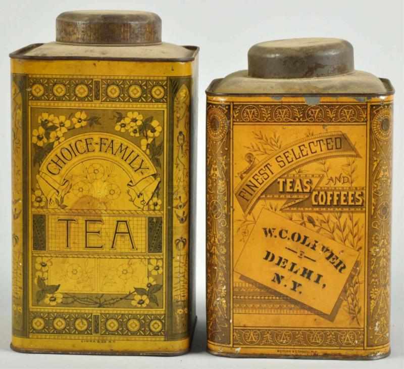 Appraisal: Lot of Tea Tins Description Pre s Includes Choice-Family and