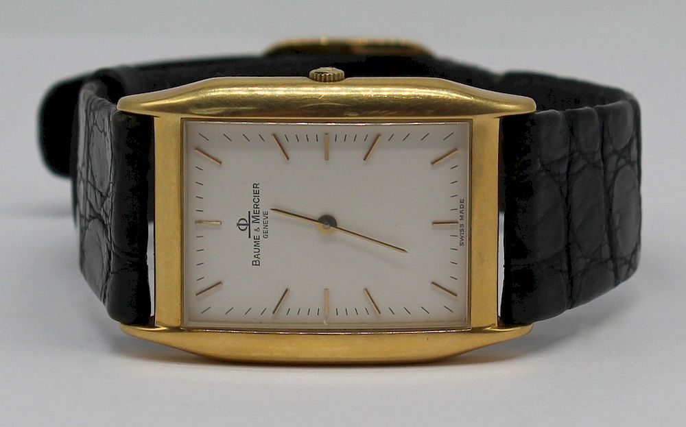 Appraisal: JEWELRY Men's Baume Mercier kt Gold Watch Vintage Baume Mercier