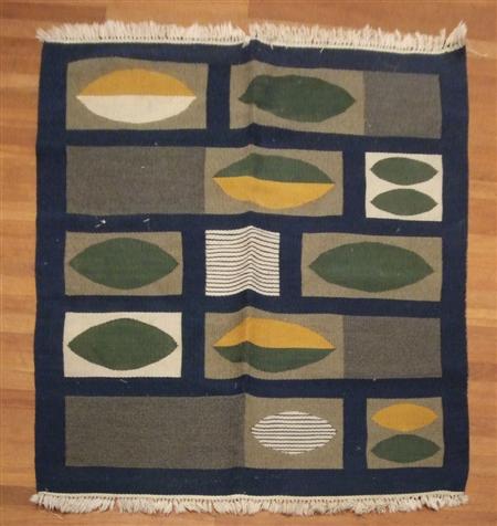 Appraisal: FLOOR RUG S wool abstract leaf design cm x cm