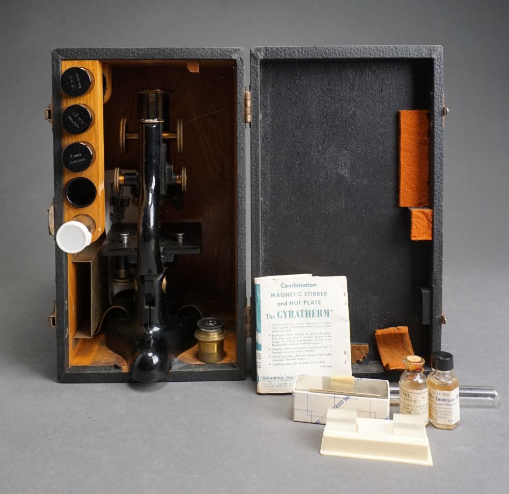 Appraisal: BAUSCH LOMB MICROSCOPE WITH LENSES AND CARRYING CASEBausch Lomb Microscope