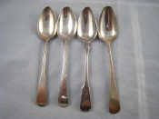 Appraisal: Four various Georgian silver tablespoons wt gm