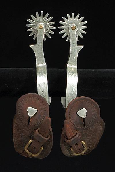 Appraisal: A pair of monel western spurs by Visalia Saddlery Exterior