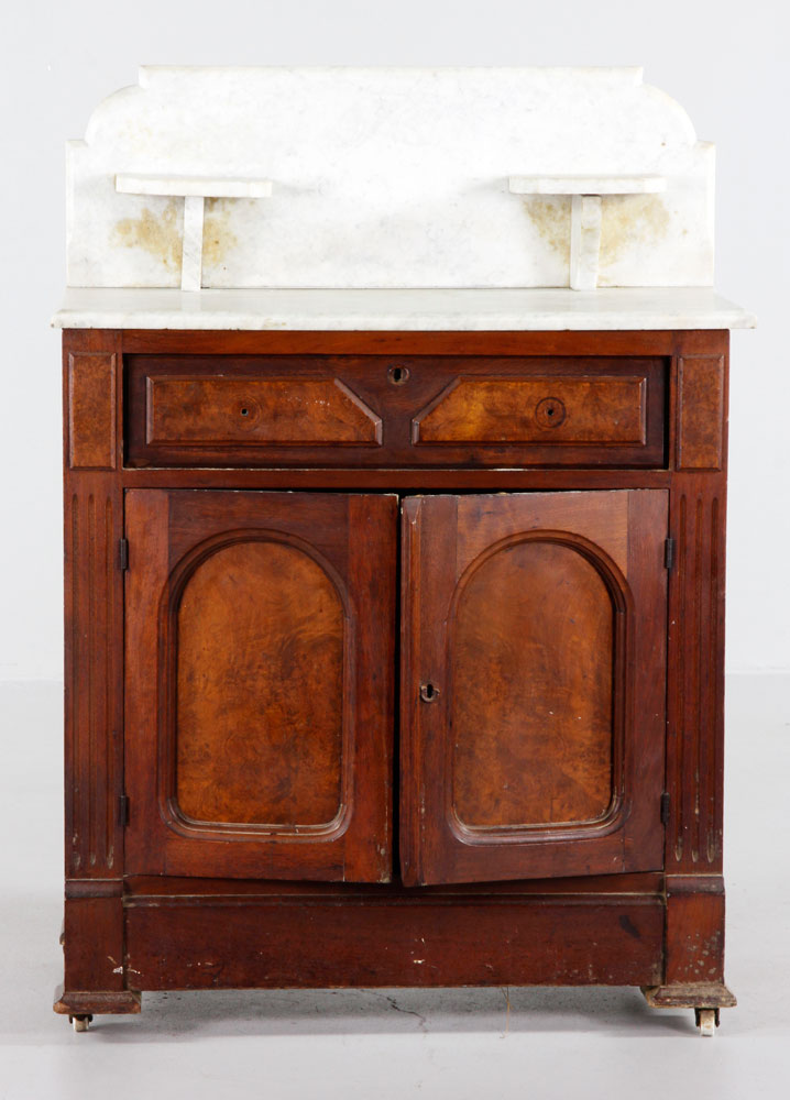 Appraisal: - Victorian Marble Top Commode Victorian commode with marble top