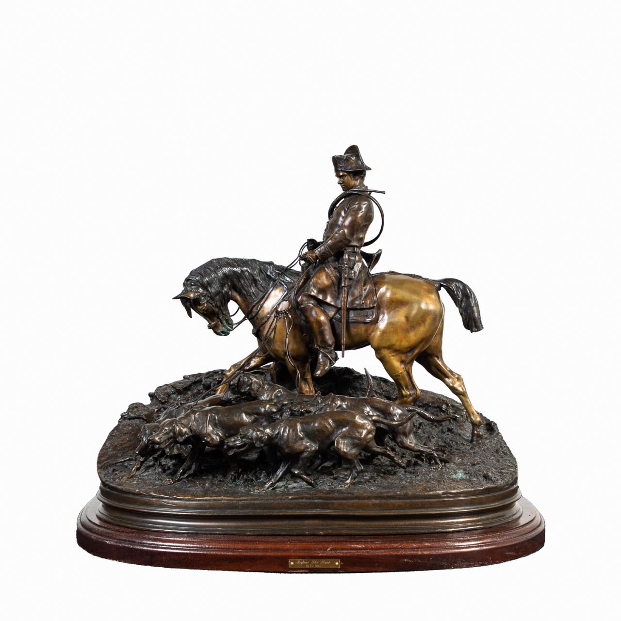 Appraisal: AFTER P J MENE BEFORE THE HUNT BRONZE SCULPTURE After