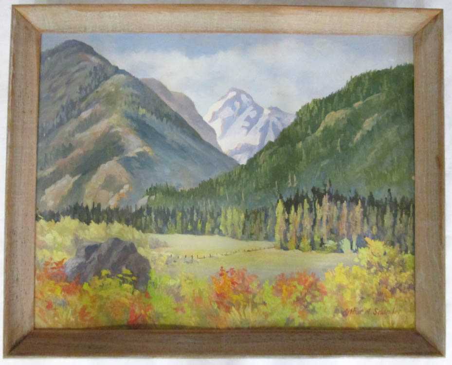 Appraisal: ARTHUR A SELANDER OIL ON BOARD Oregon - Fall landscape