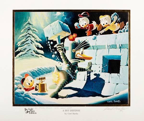 Appraisal: Carl Barks - Artist Proof Set to A Hot Defense