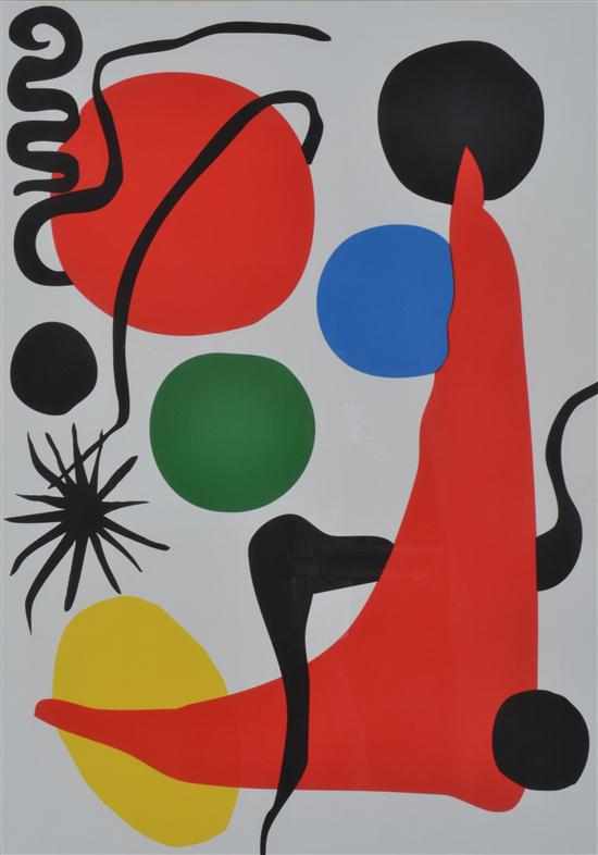 Appraisal: after JOAN MIR SPANISH - Untitled screenprint x cm