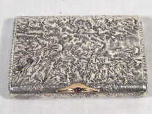 Appraisal: Russian Interest A silver samorodok tobacco box with gold thumb