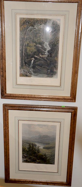 Appraisal: Set of three colored etching William Pate New York Upper