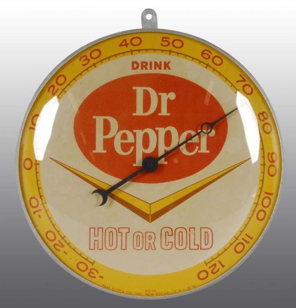 Appraisal: Dr Pepper Round Pam Thermometer Description Circa Medium wear with